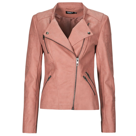 Giacca in pelle Donna Only ONLAVA Rosa