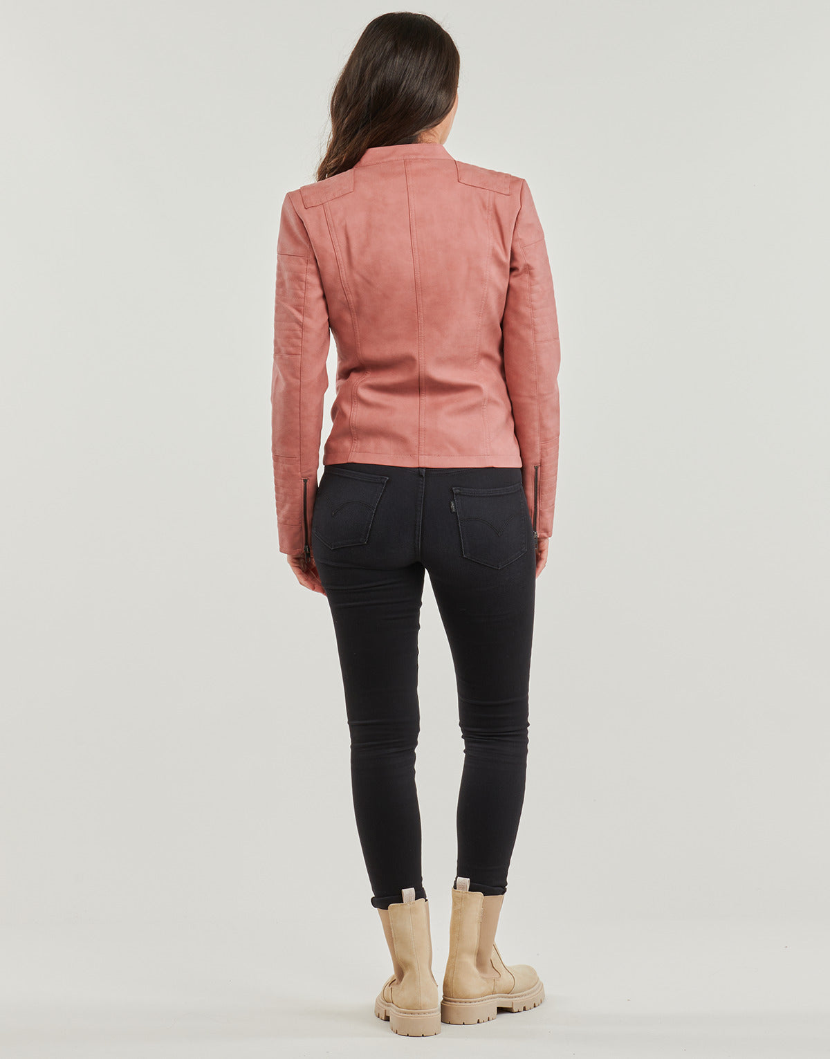 Giacca in pelle Donna Only ONLAVA Rosa