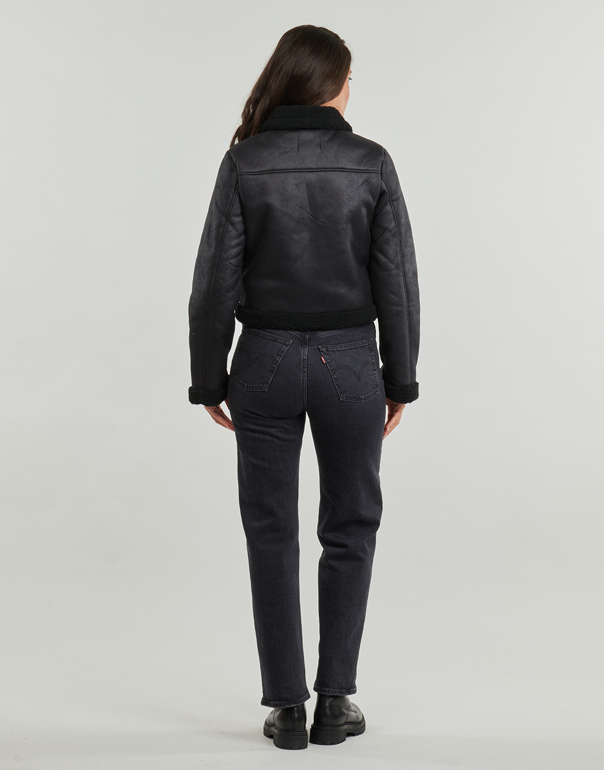 Giacca in pelle Donna Only ONLBETTY Nero