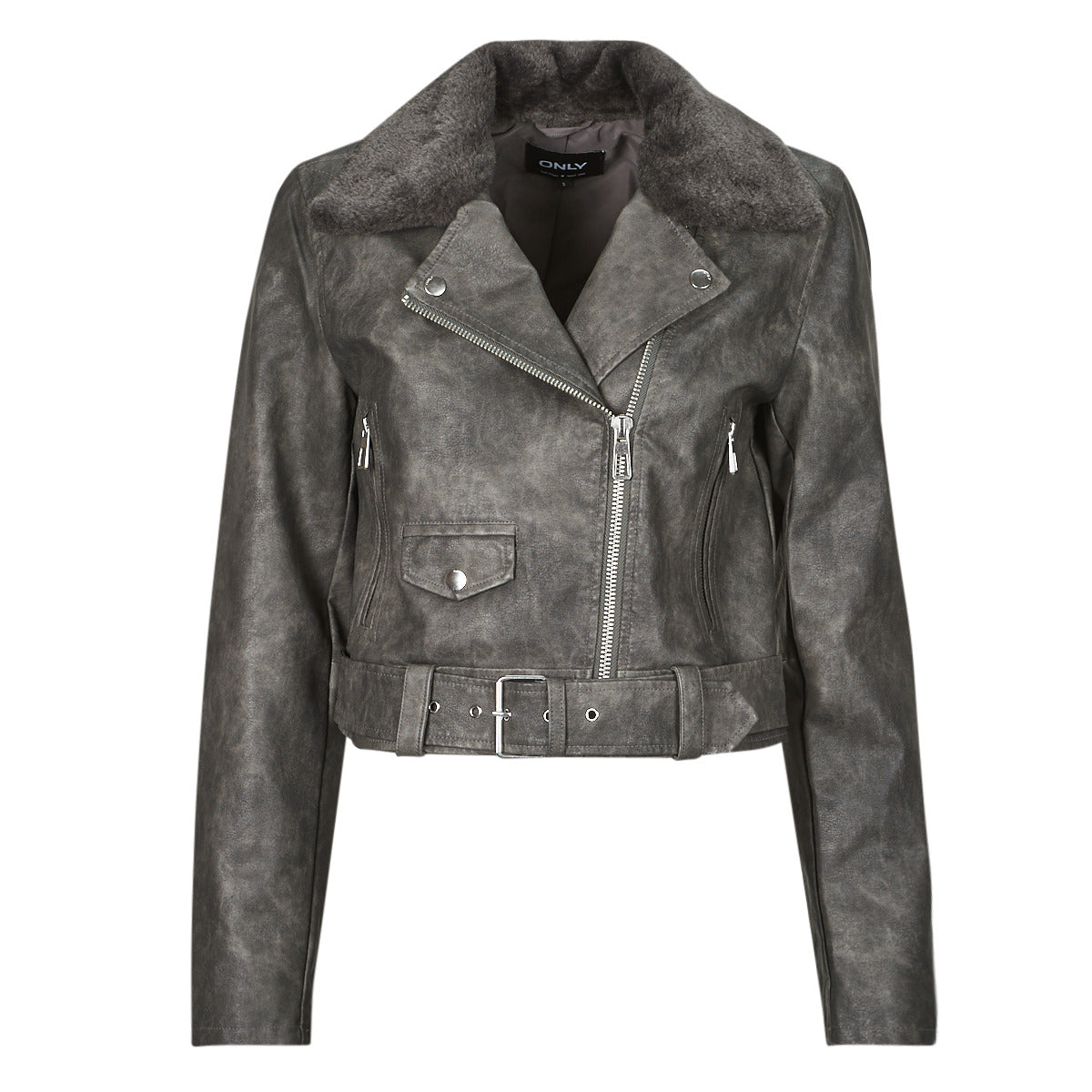 Giacca in pelle Donna Only ONLMACY Nero