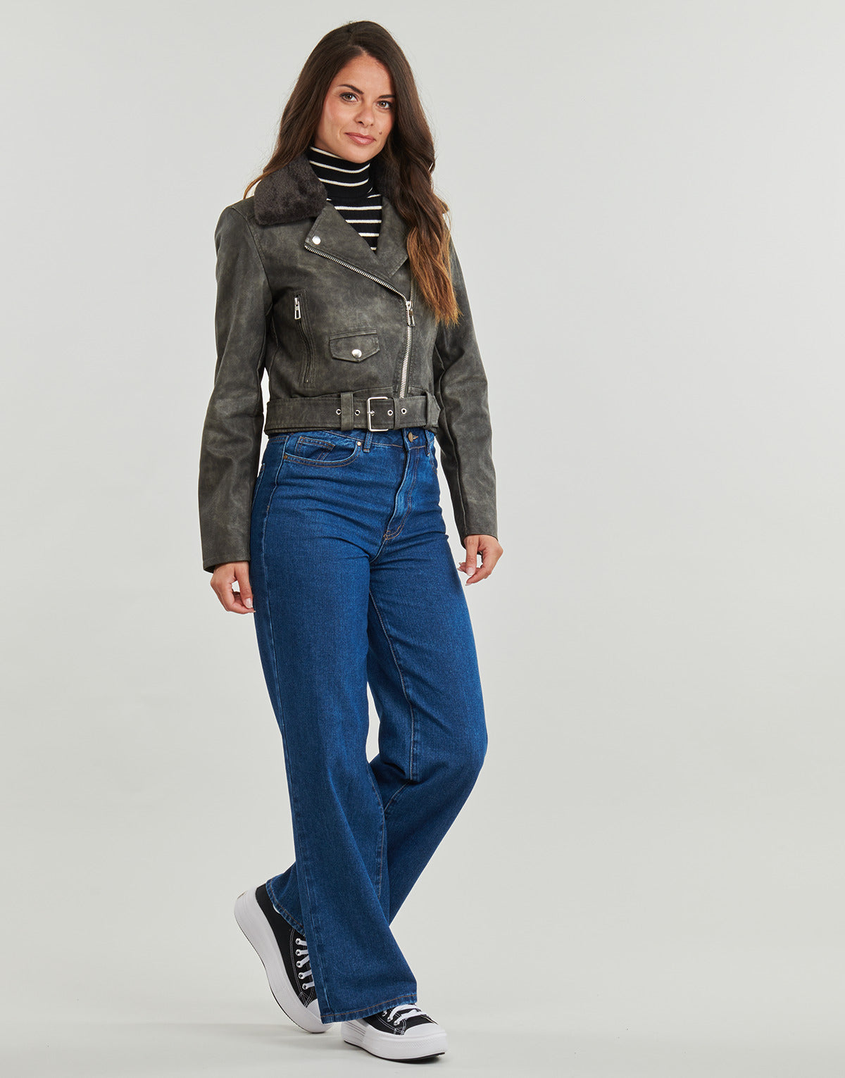 Giacca in pelle Donna Only ONLMACY Nero