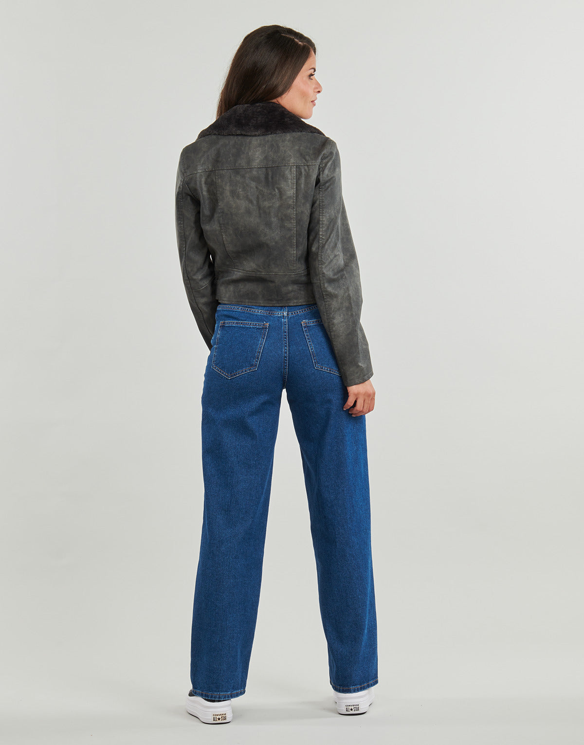 Giacca in pelle Donna Only ONLMACY Nero