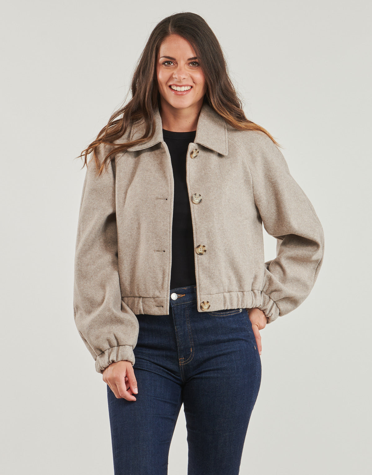 Giubbotto Donna Only ONLNANCY Beige