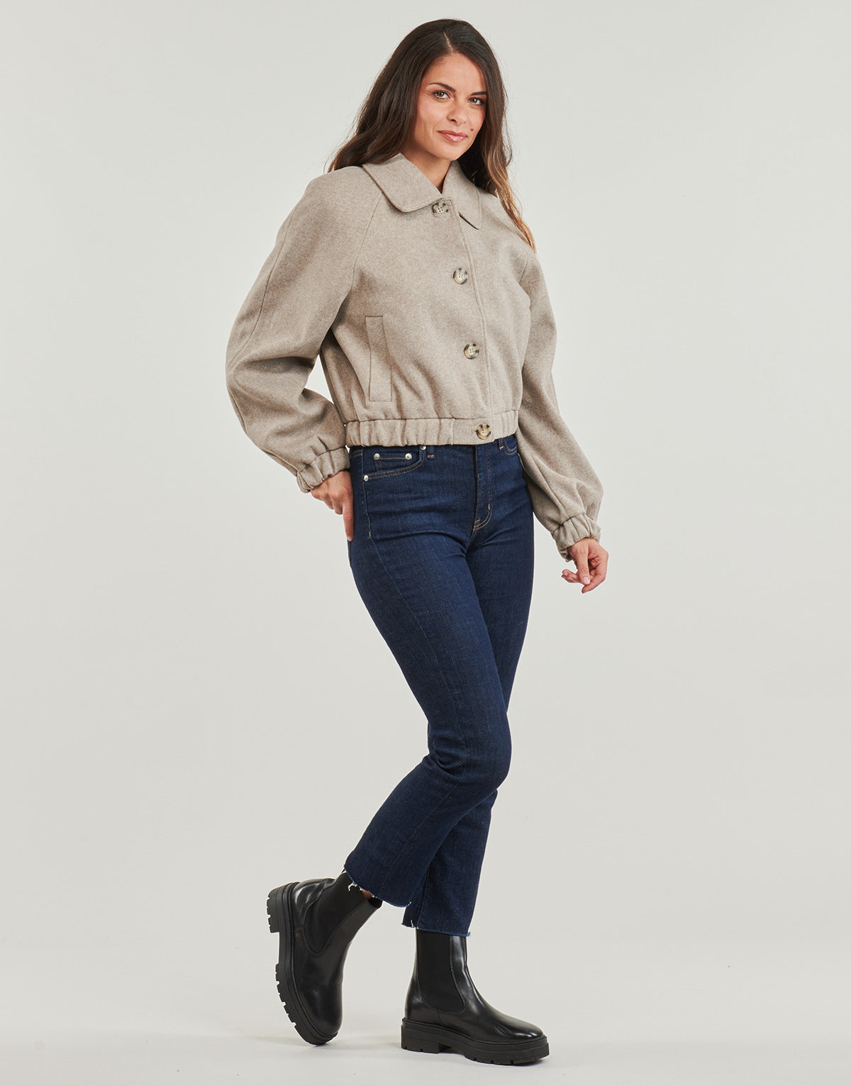 Giubbotto Donna Only ONLNANCY Beige