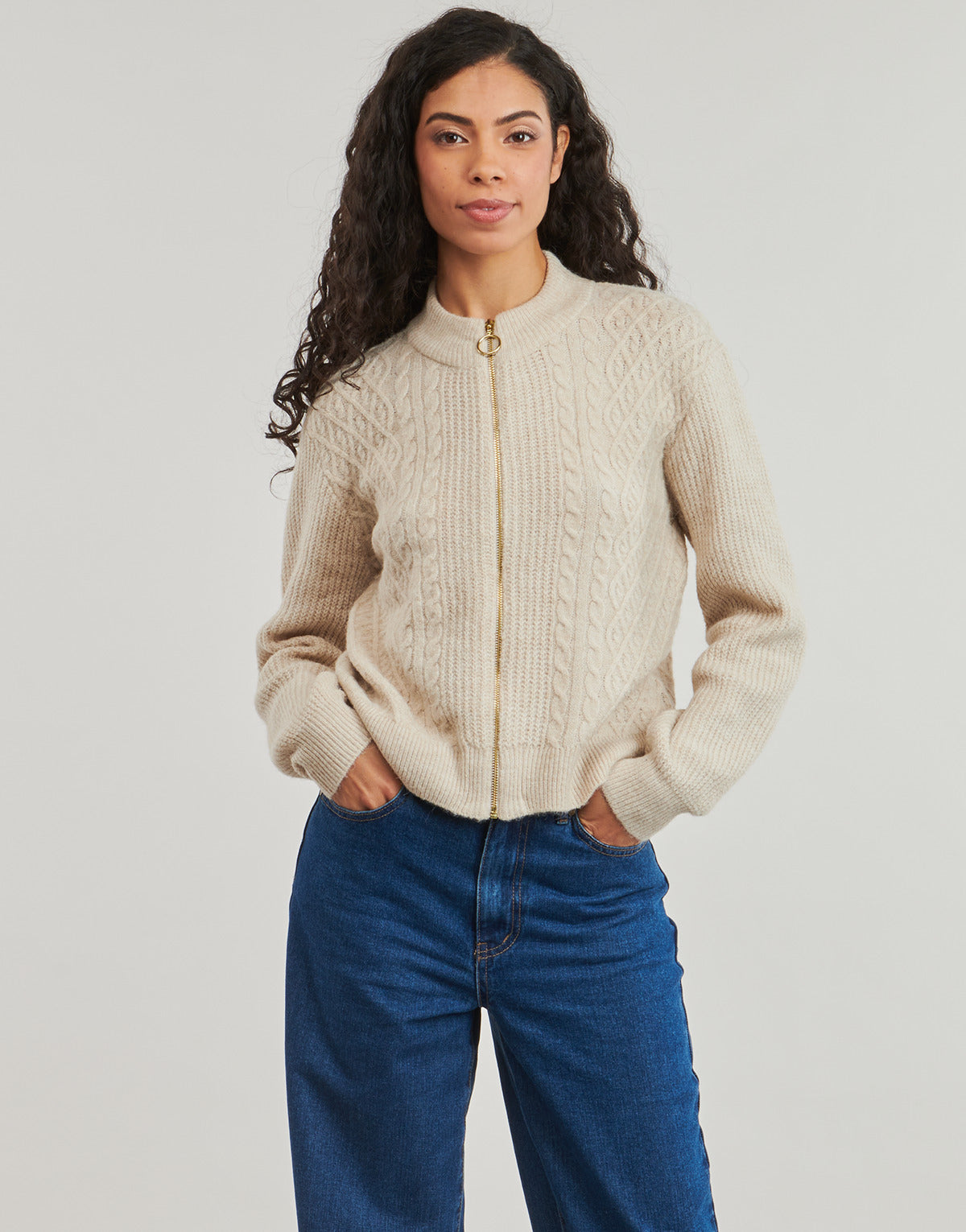 Gilet / Cardigan Donna Only ONLSIGRID Beige