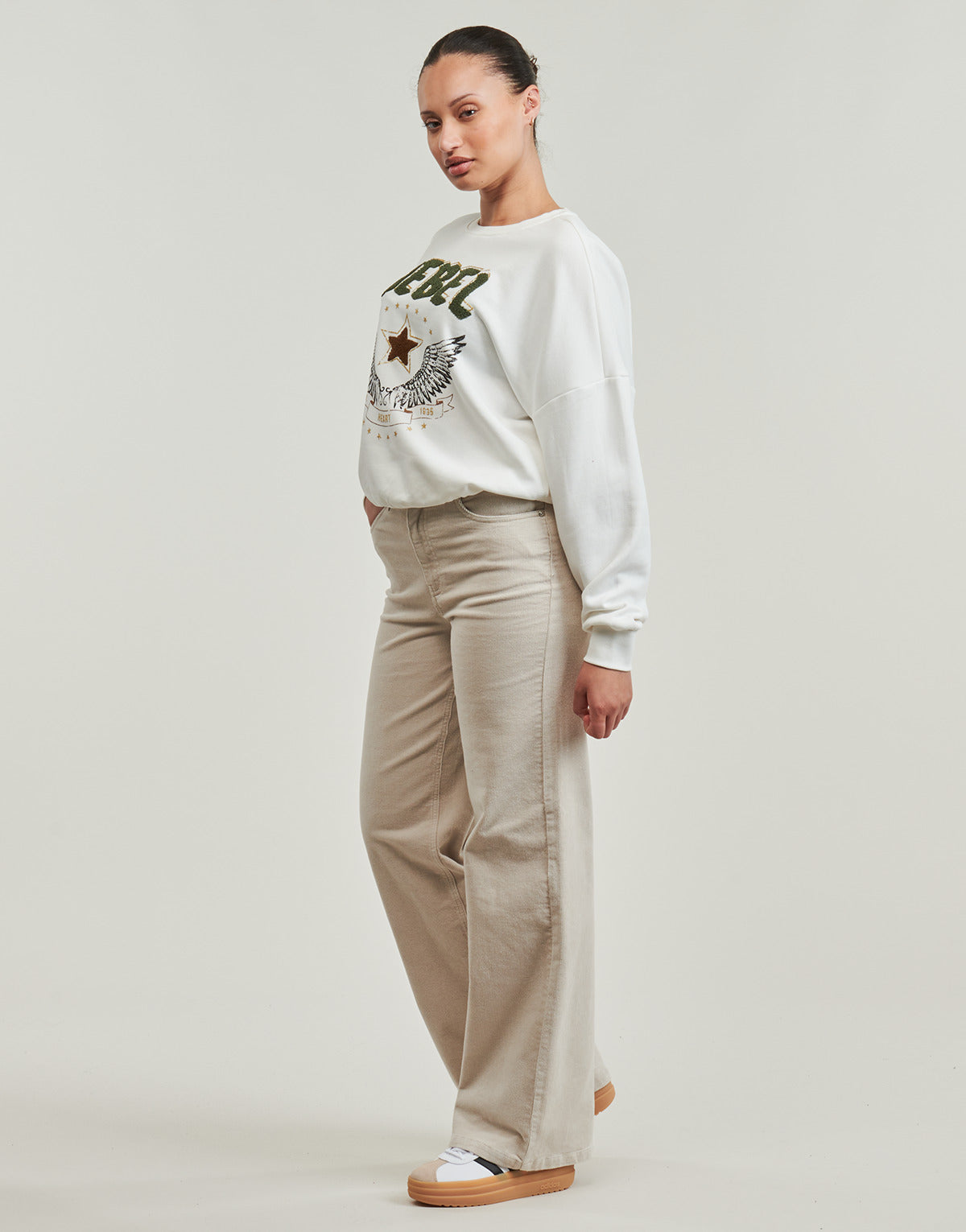 Felpa Donna Only ONLLAYLA Bianco