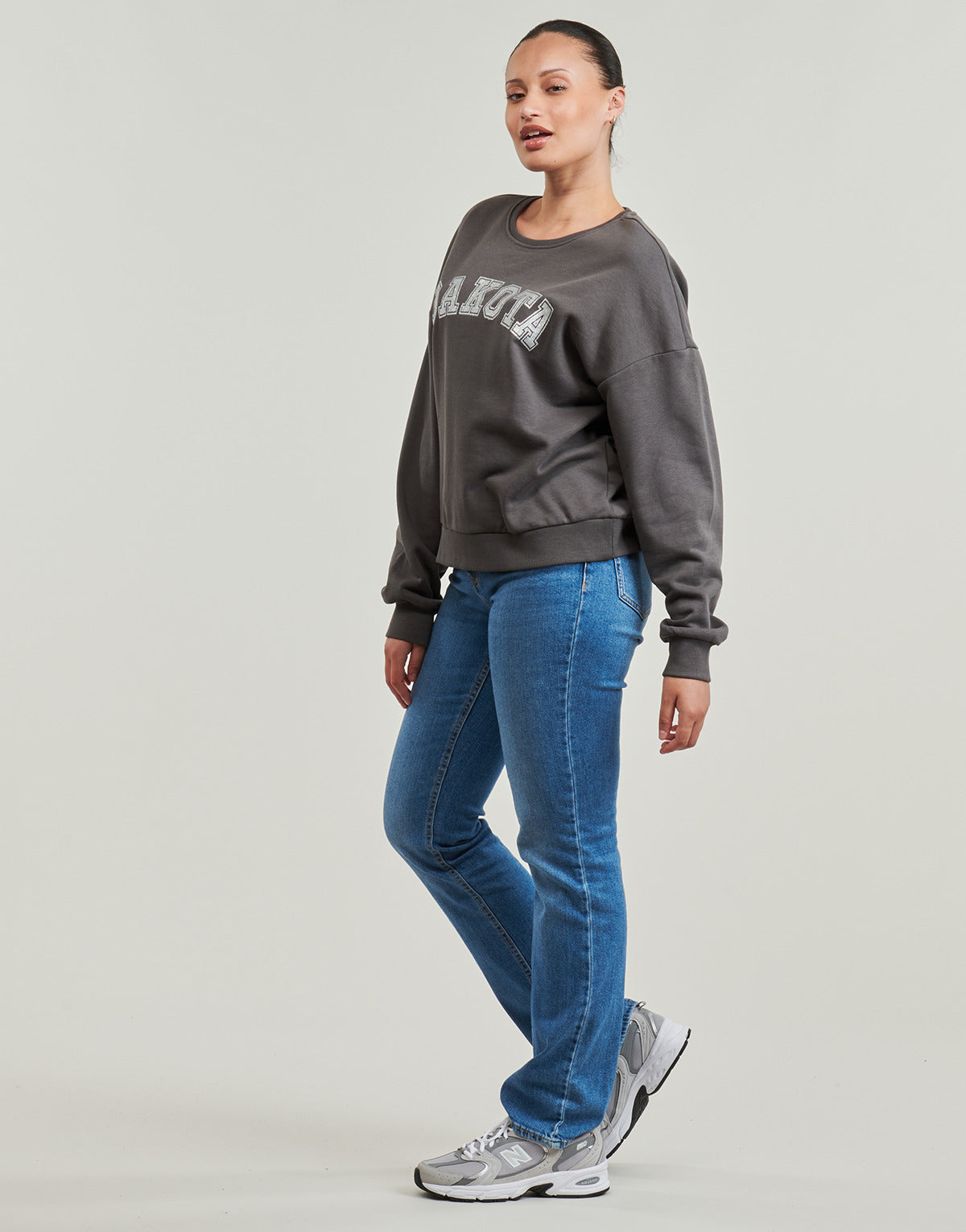 Felpa Donna Only  ONLJOLANA  Grigio