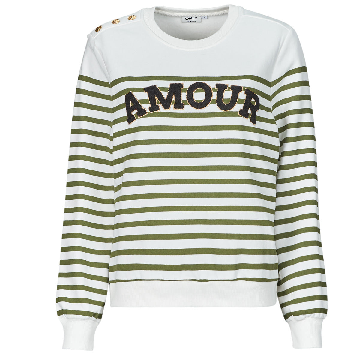 Felpa Donna Only ONLALLIE Kaki