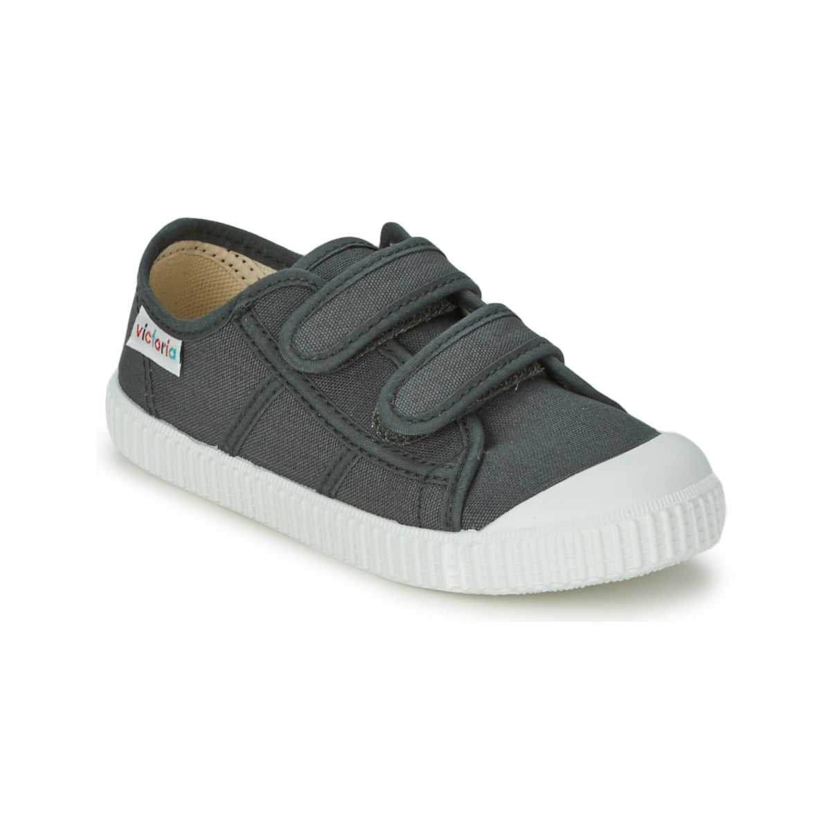 Scarpe bambini ragazza Victoria BLUCHER LONA DOS VELCROS Grigio