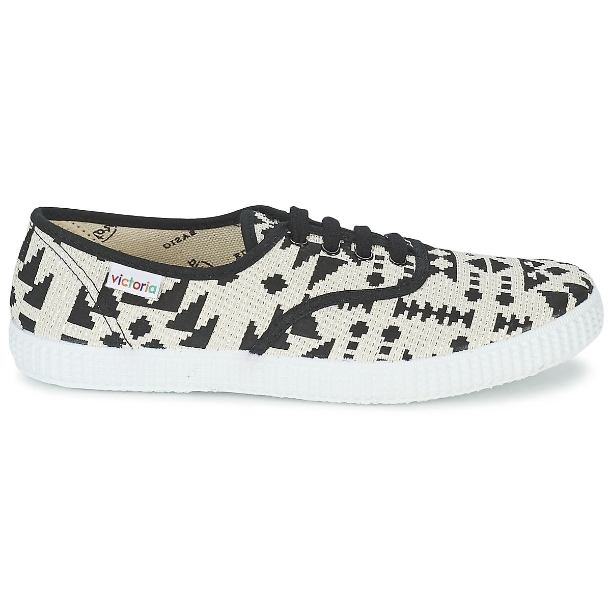 Sneakers basse Donna Victoria INGLES GEOMETRICO LUREX Beige