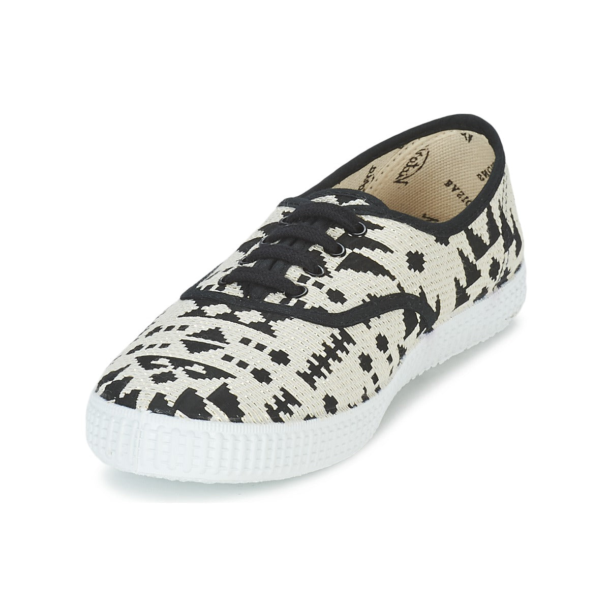 Sneakers basse Donna Victoria INGLES GEOMETRICO LUREX Beige