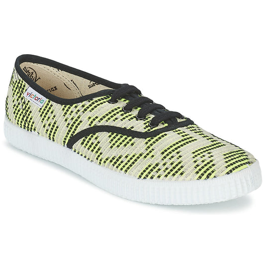 Sneakers basse Donna Victoria INGLES GEOMETRICO LUREX Giallo