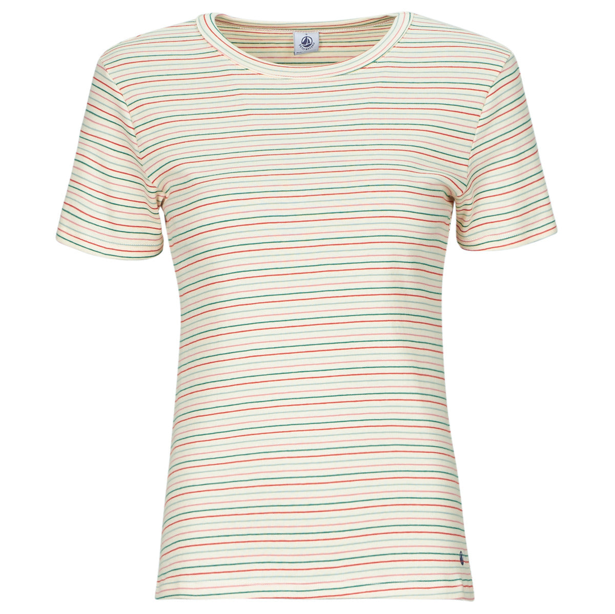 T-shirt Donna Petit Bateau  MC COL ROND  Beige