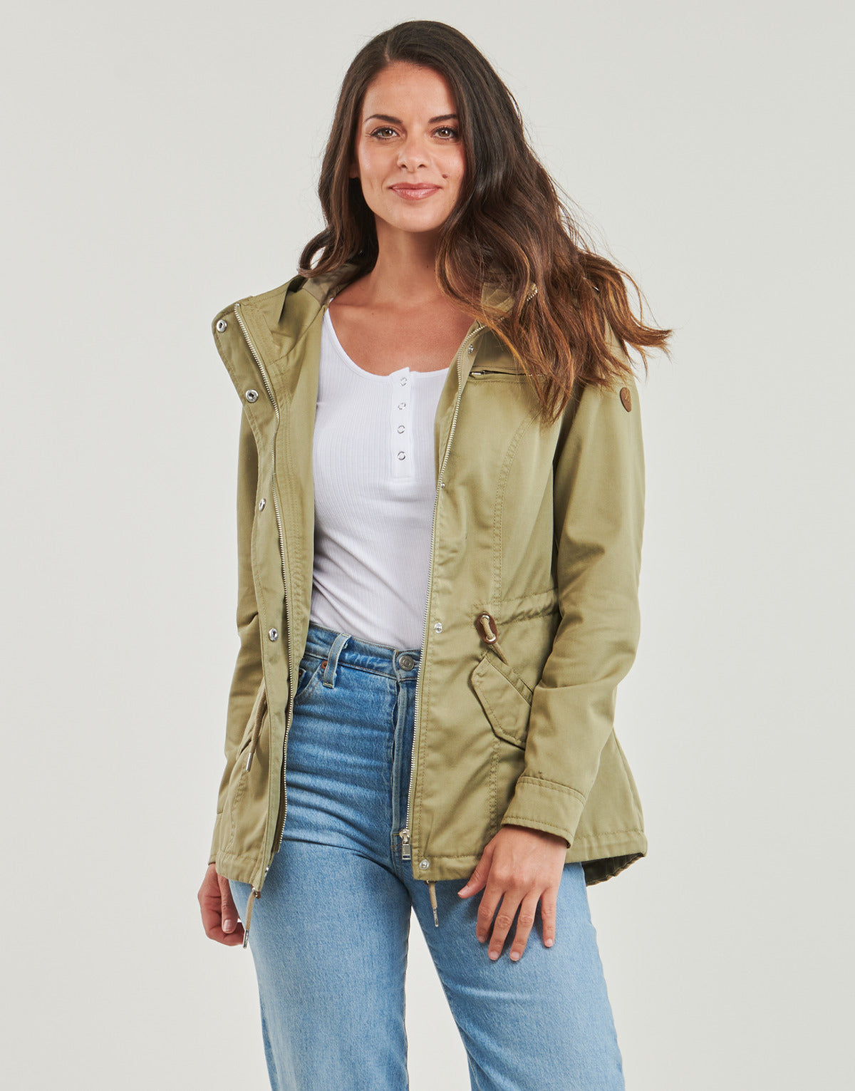 Parka Donna Only  ONLLORCA 2023 CANVAS PARKA CC  Verde
