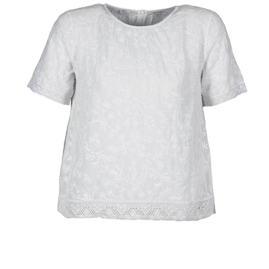 T-shirt Donna Manoush COTONNADE SMOCKEE Bianco