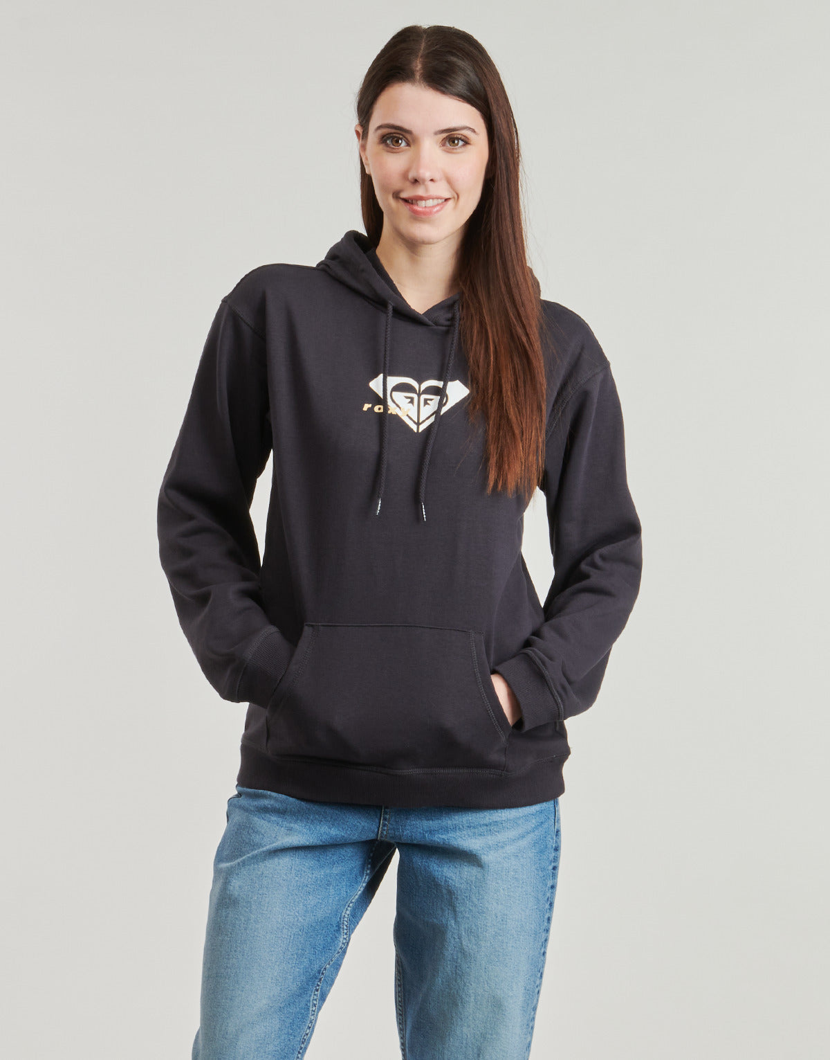 Felpa Donna Roxy  SURF STOKED HOODIE TERRY  Nero