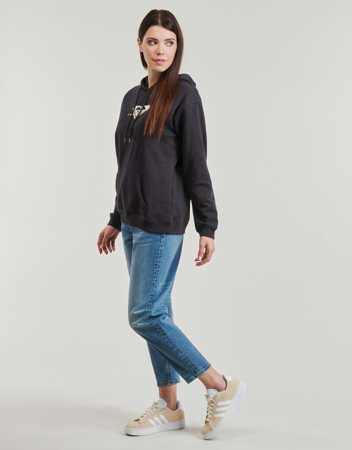 Felpa Donna Roxy  SURF STOKED HOODIE TERRY  Nero