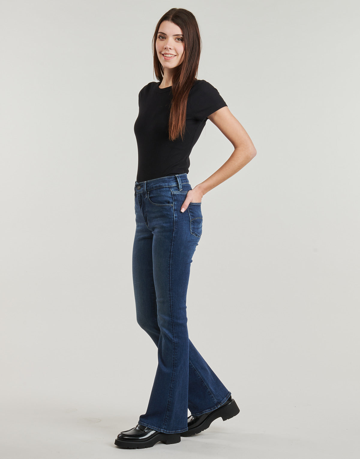 Jeans Flare Donna G-Star Raw  3301 FLARE  Blu