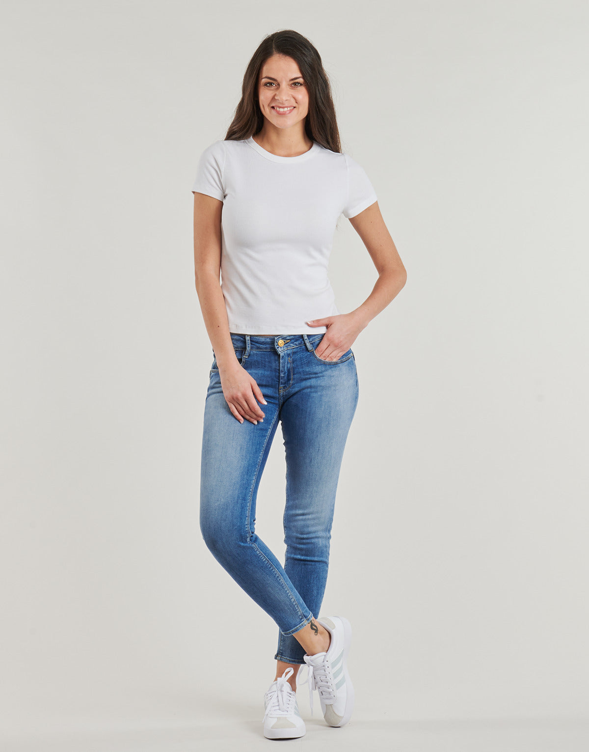 Jeans Slim Donna Le Temps des Cerises PULPC Blu