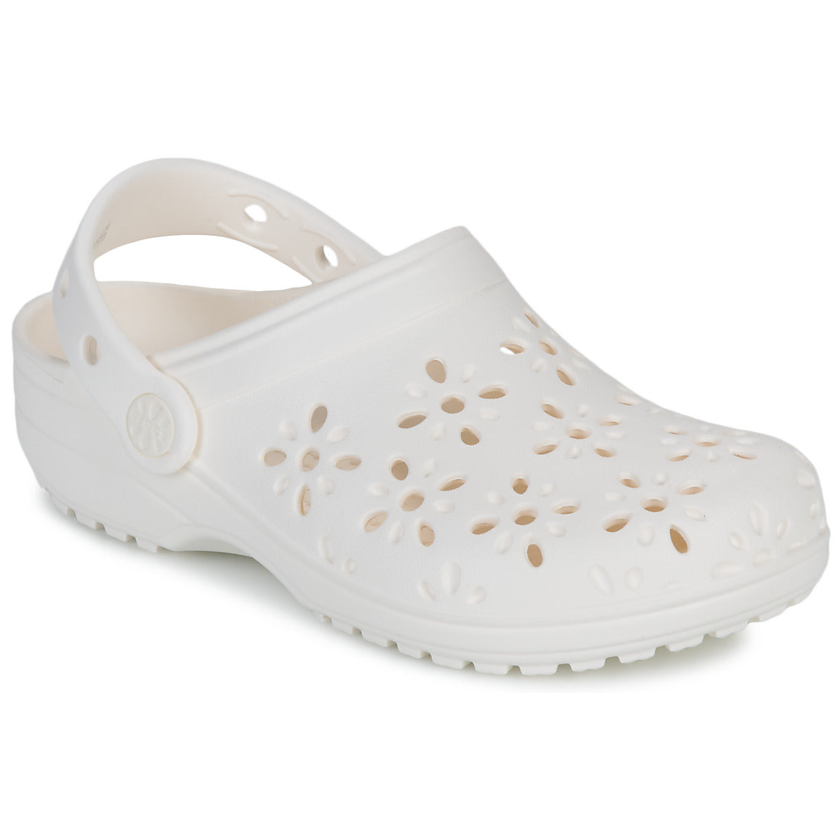 Scarpe bambini ragazza Crocs  Classic Floral Cut Out Clog K  Bianco