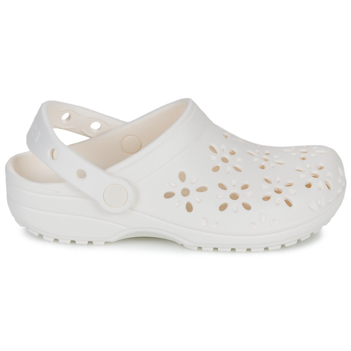Scarpe bambini ragazza Crocs  Classic Floral Cut Out Clog K  Bianco