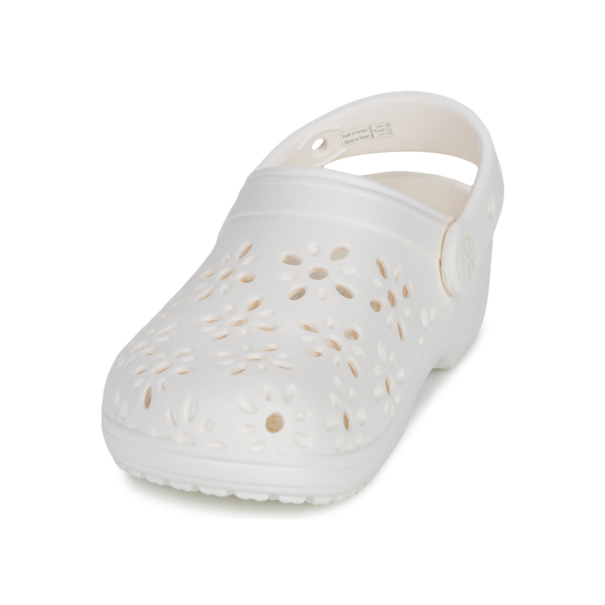 Scarpe bambini ragazza Crocs  Classic Floral Cut Out Clog K  Bianco