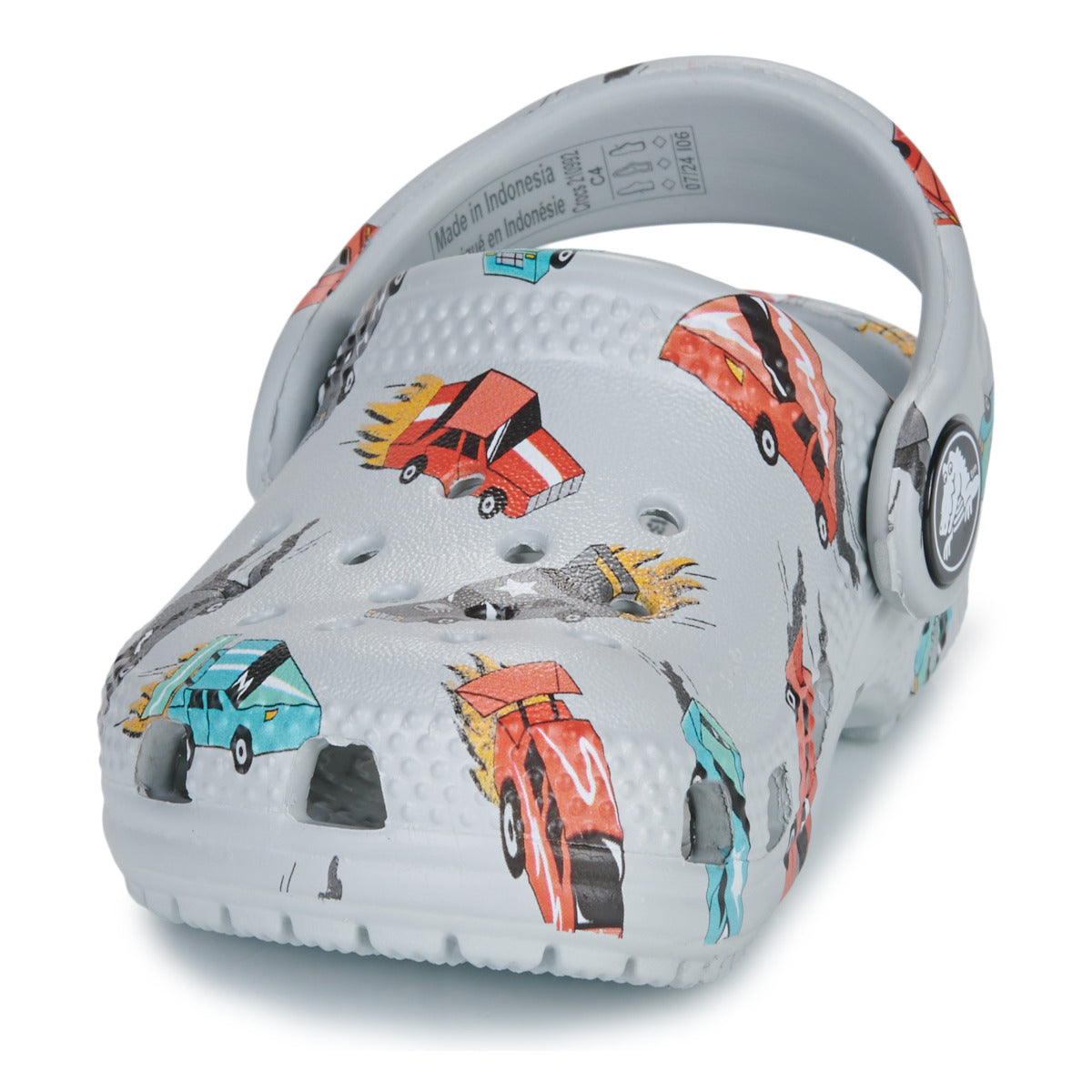 Scarpe bambini ragazza Crocs Classic Race Cars Graphic Cg T Grigio
