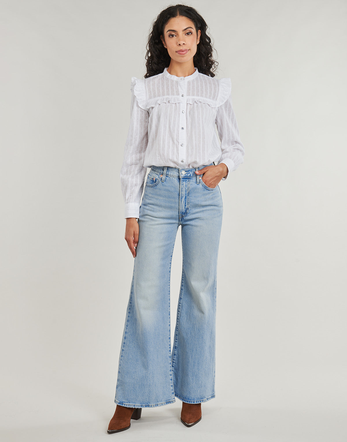 Jeans Flare Donna Levis  RIBCAGE BELLS  Blu