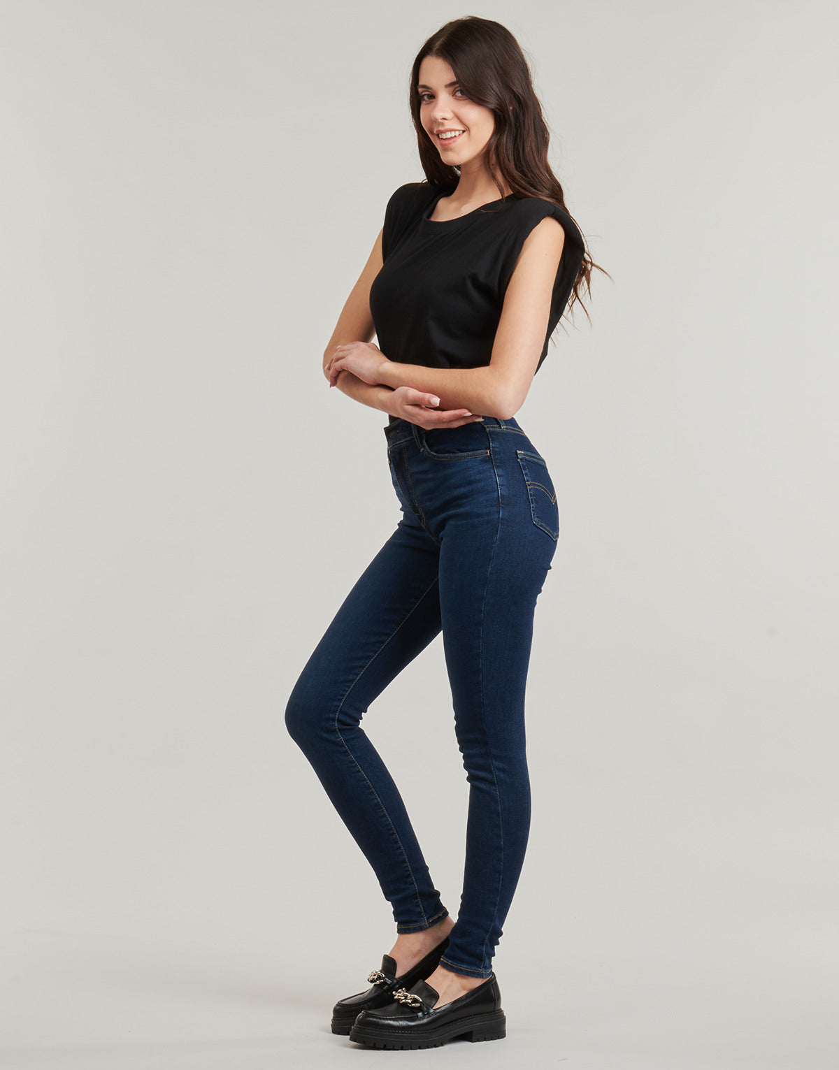 Jeans skynny Donna Levis  720 HIRISE SUPER SKINNY  Blu