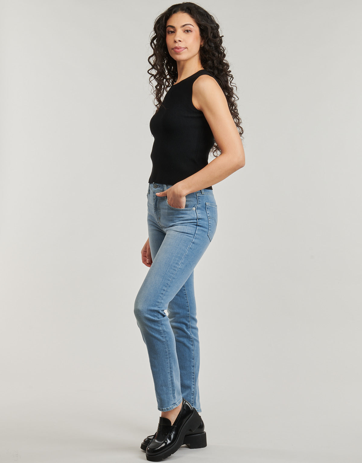 Jeans Donna Levis  724 HIGH RISE STRAIGHT  Blu