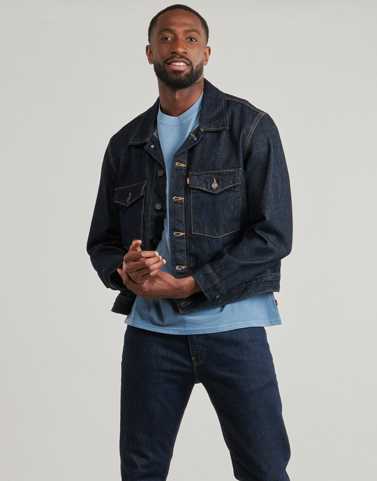 Giacca in jeans Uomo Levis EMBARCADERO STATION JKT Blu