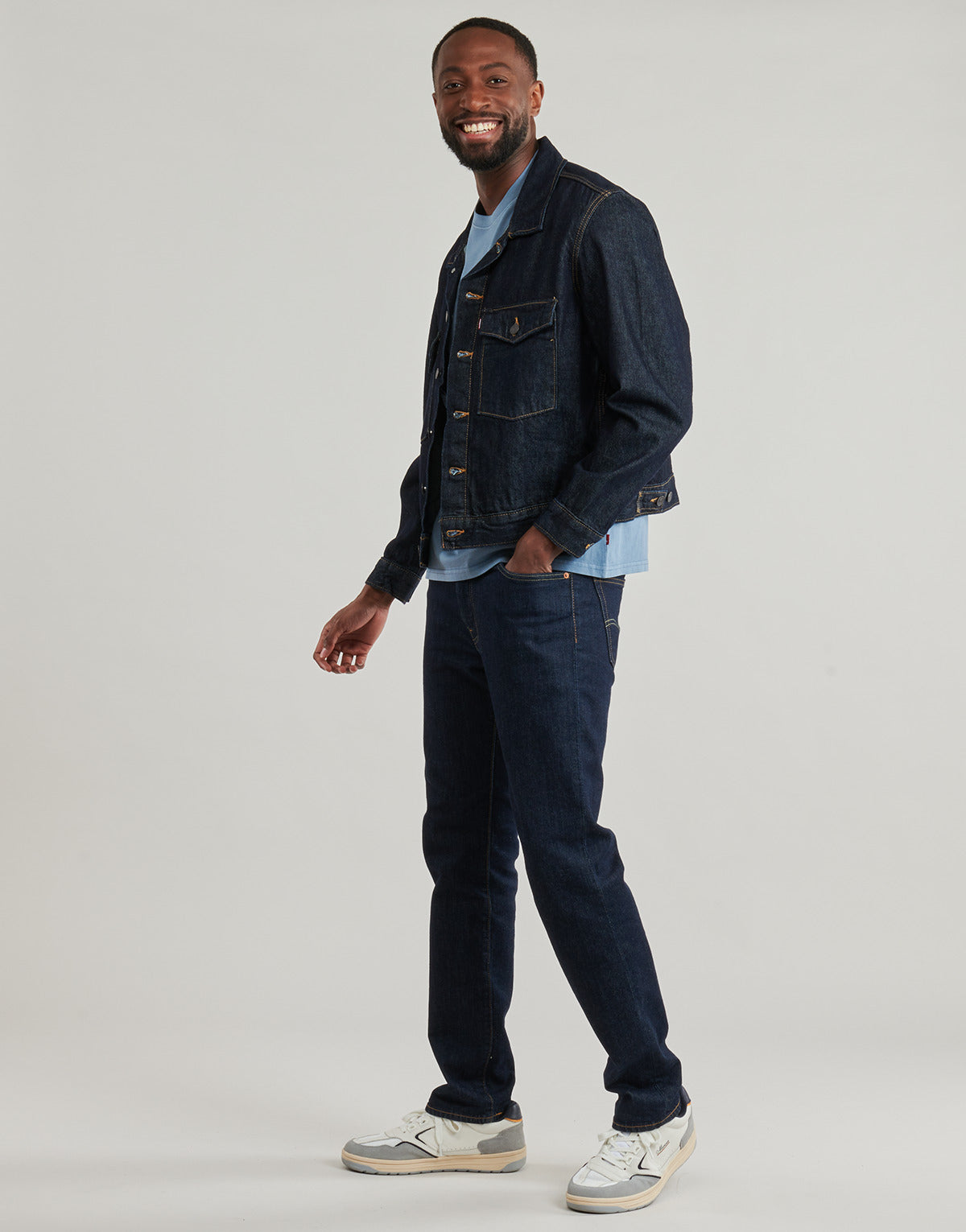 Giacca in jeans Uomo Levis EMBARCADERO STATION JKT Blu