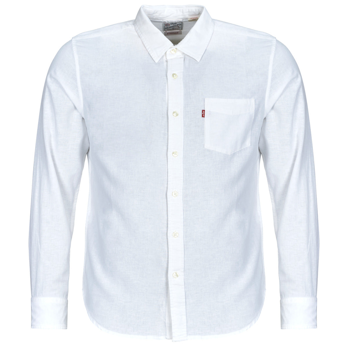 Camicia a maniche lunghe Uomo Levis  SUNSET 1 POCKET STANDARD  Bianco