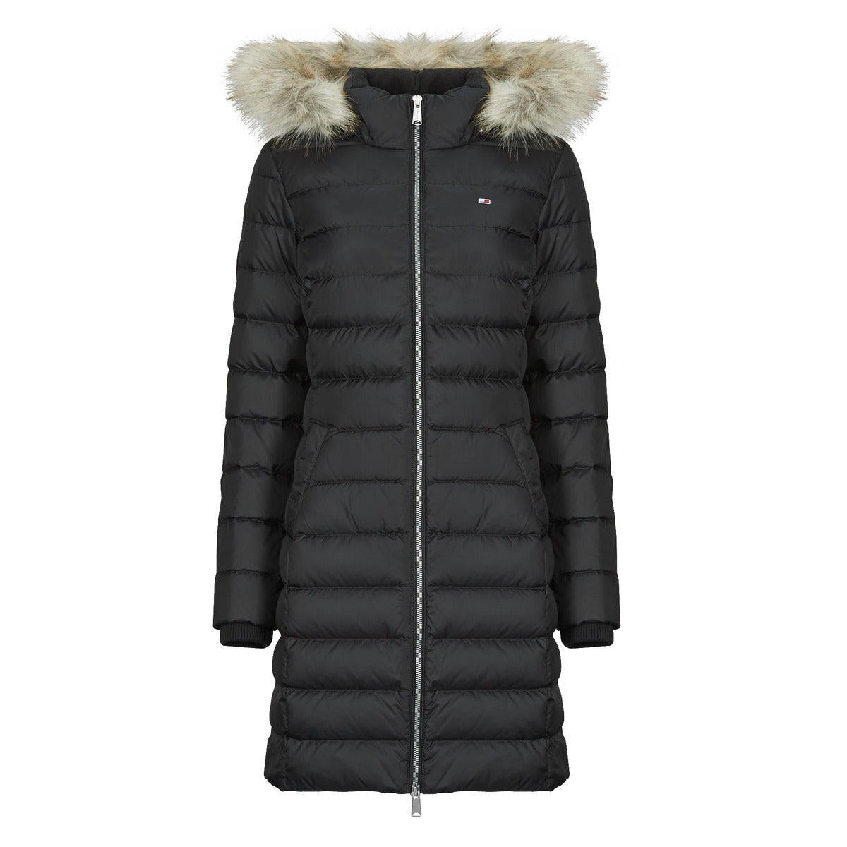 Piumino Donna Tommy Jeans  TJW ESSENTIAL HOODED DOWN COAT  Nero