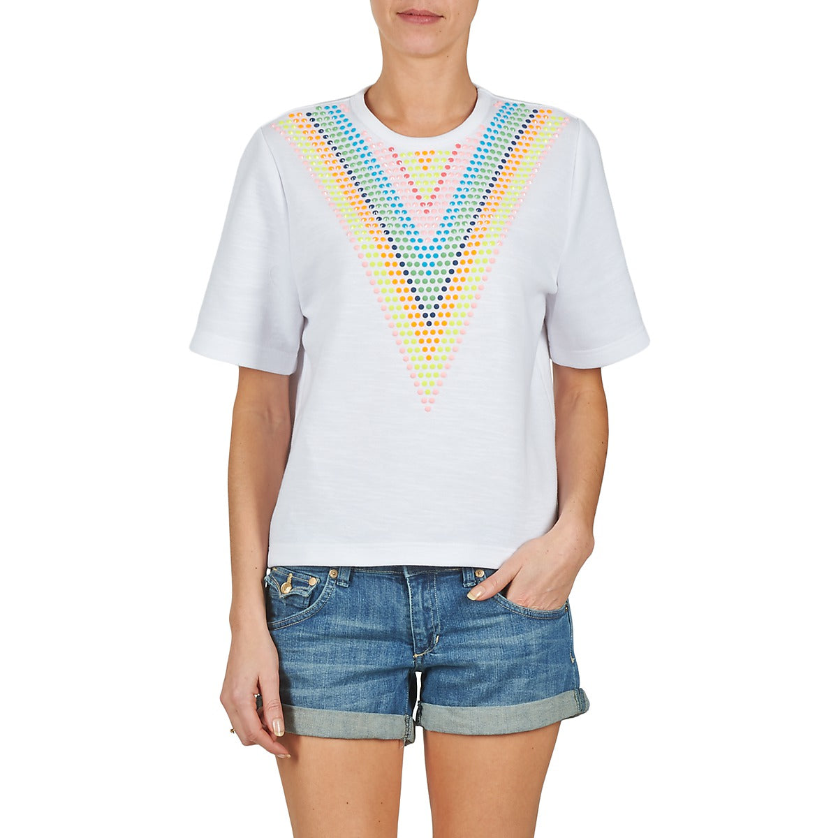 Felpa Donna Manoush DOUDOU STAR Bianco