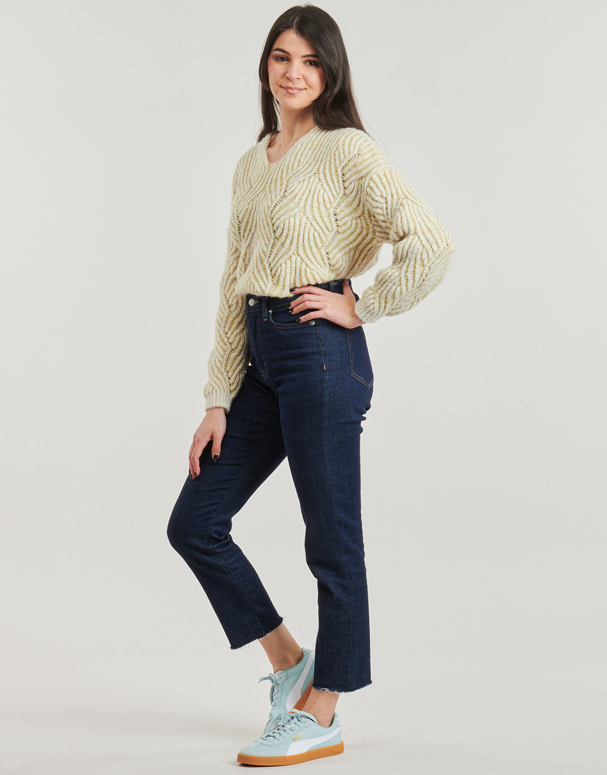 Maglione Donna Only  ONLELIN  Beige