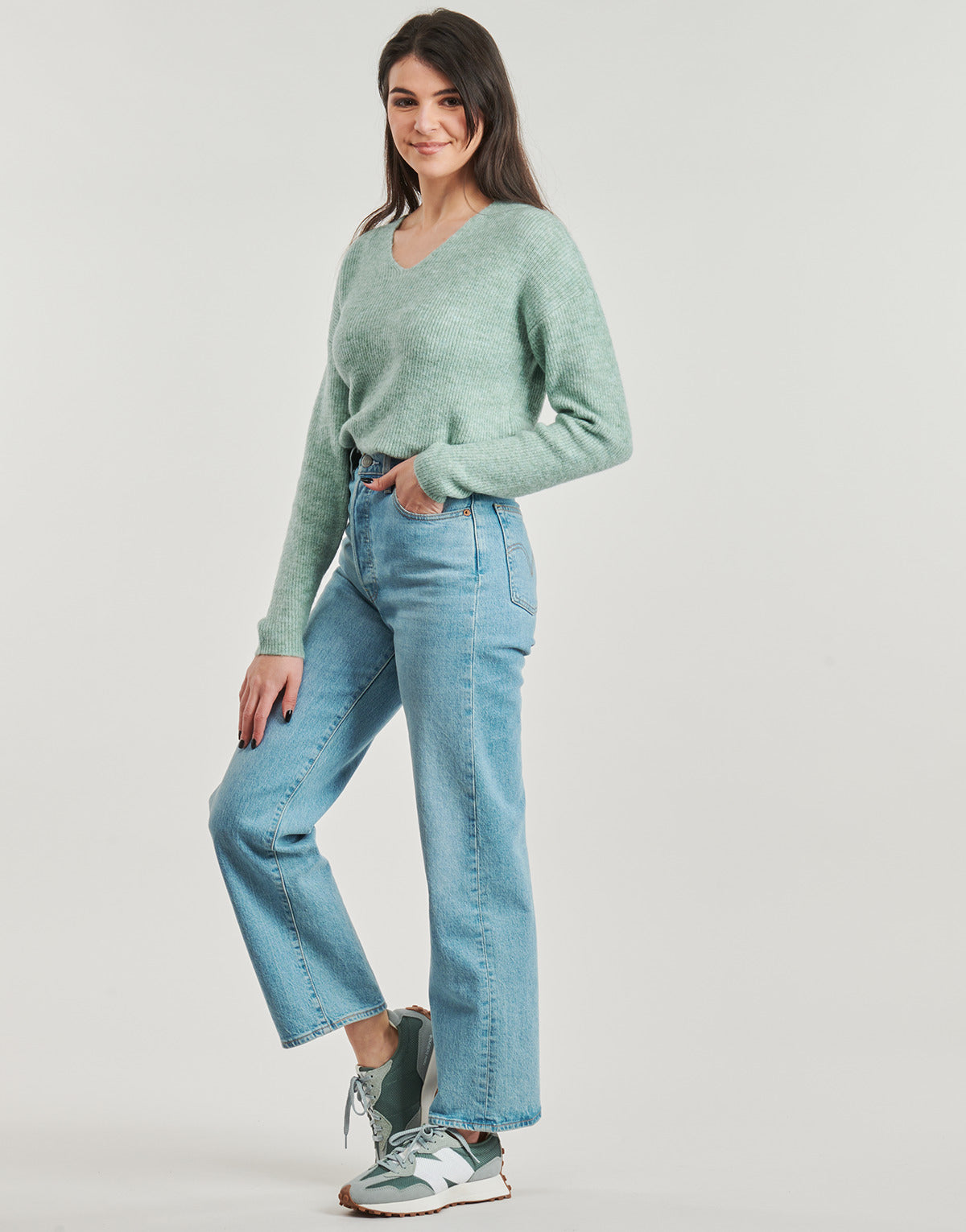 Maglione Donna Only ONLCAMILLA V-NECK Verde