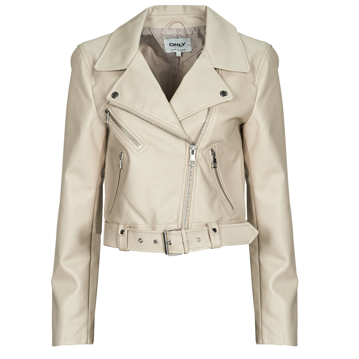 Giacca in pelle Donna Only ONLVERA Beige