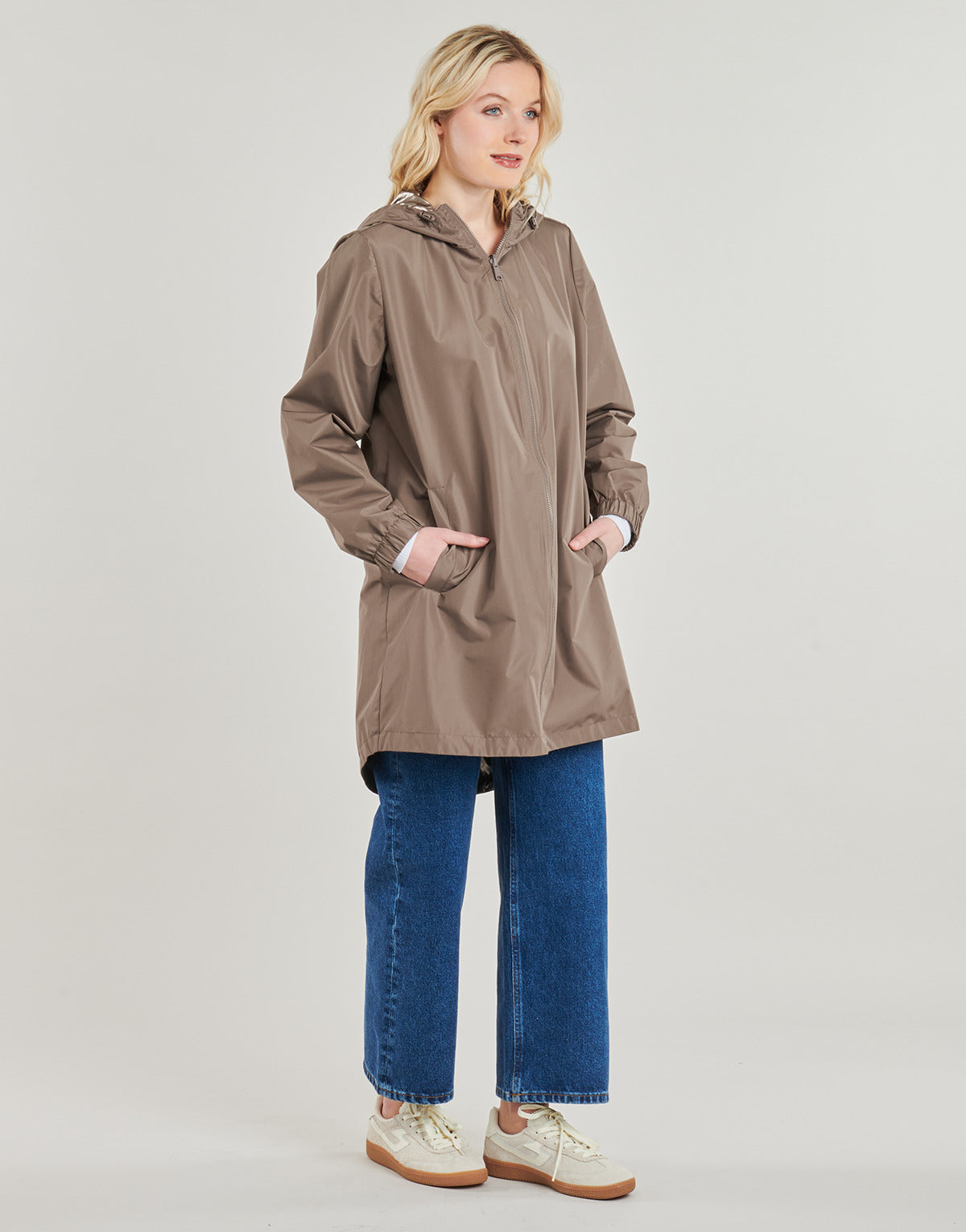 Parka Donna Only  ONLFRY REV METALLIC  Marrone