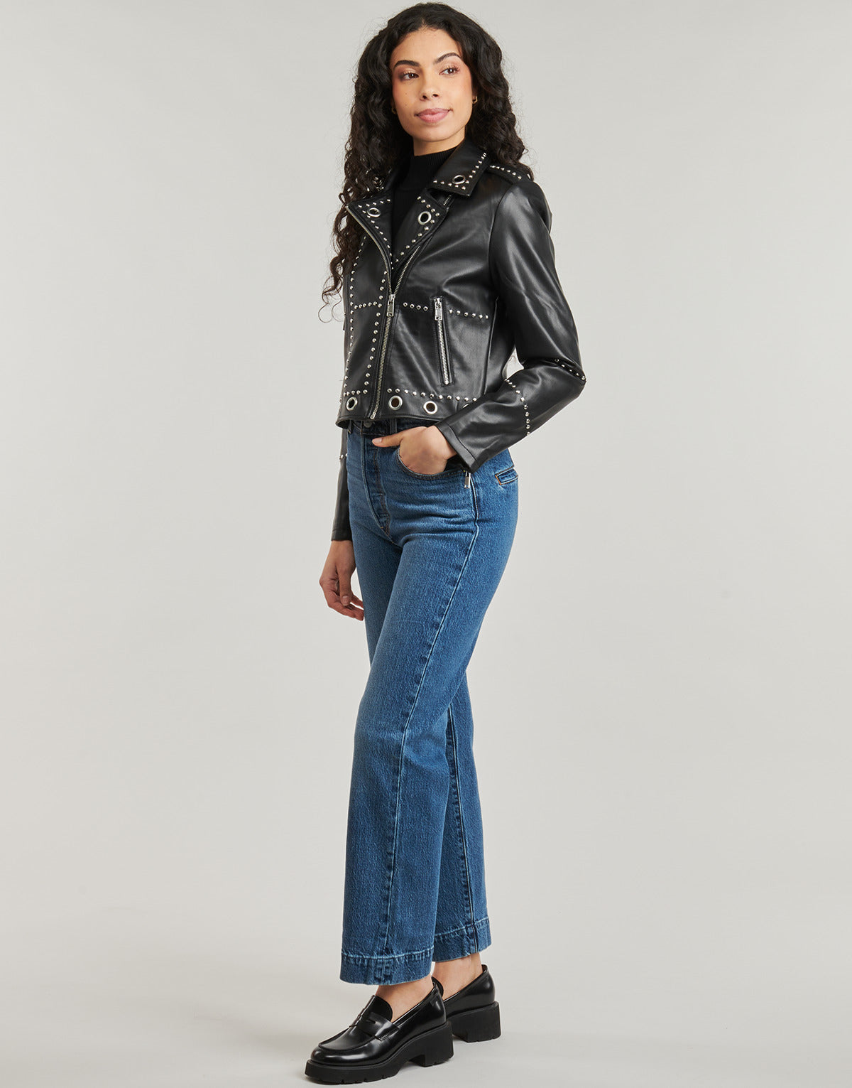 Giacca in pelle Donna Only ONLKACANDRA Nero