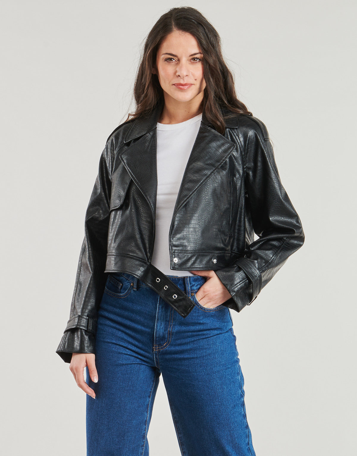 Giacca in pelle Donna Only ONLKIRA Nero