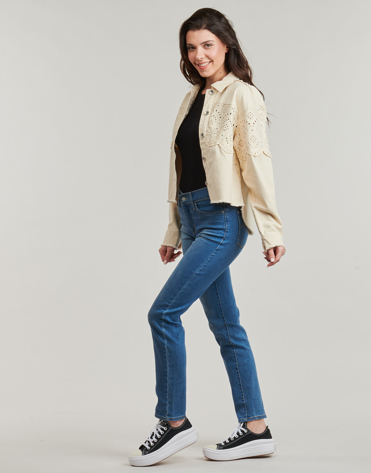 Giacca in jeans Donna Only ONLELENA Bianco