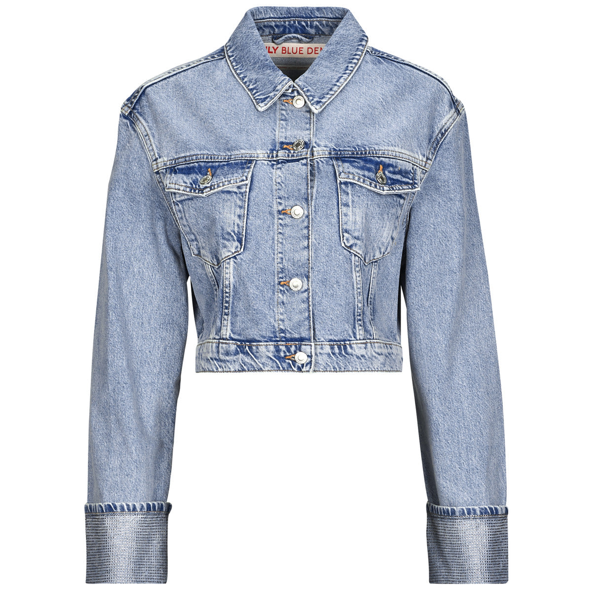 Giacca in jeans Donna Only ONLHOLLYWOOD CRYSTAL Blu