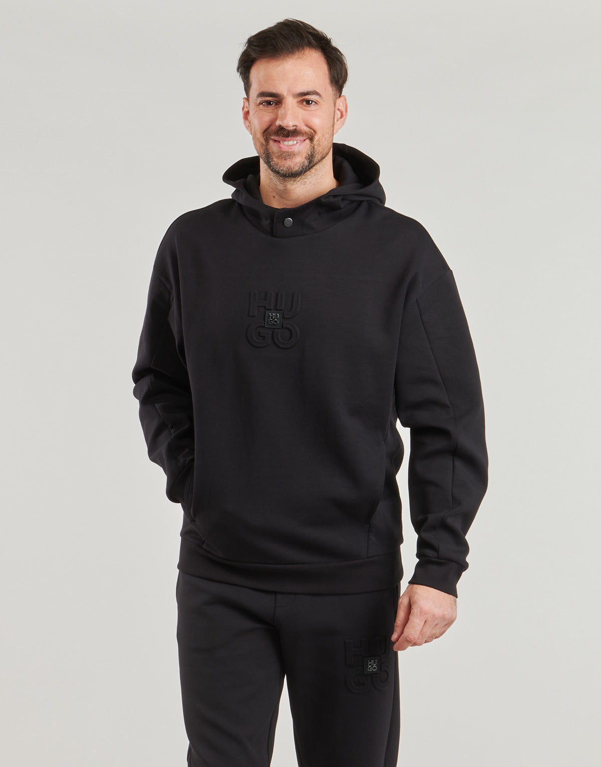 Felpa Uomo HUGO Debostaco Nero