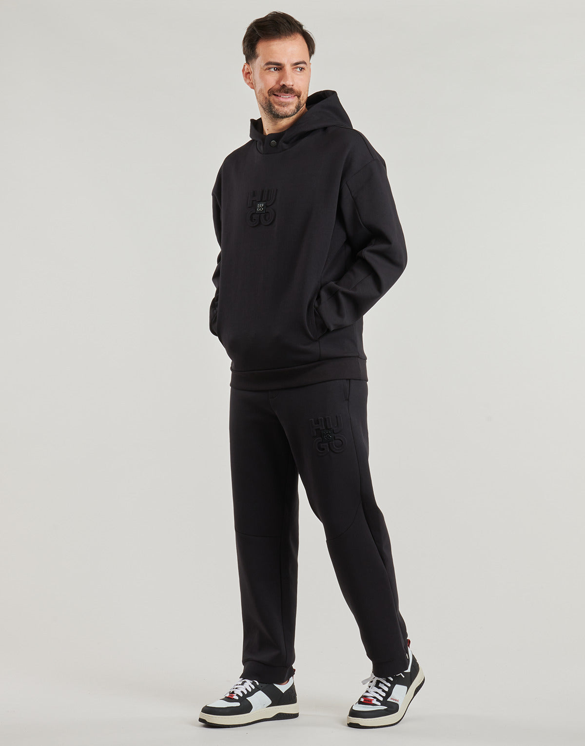 Felpa Uomo HUGO  Debostaco  Nero