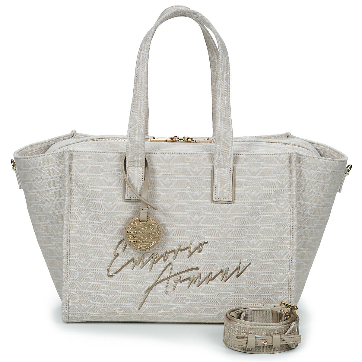 Borsa a tracolla Donna Emporio Armani SHOPPING BAG EW000370 Beige