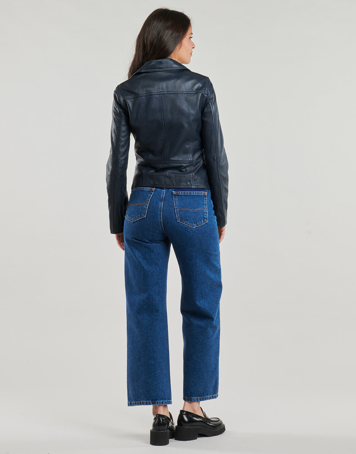 Giacca in pelle Donna Oakwood CLIPS Blu