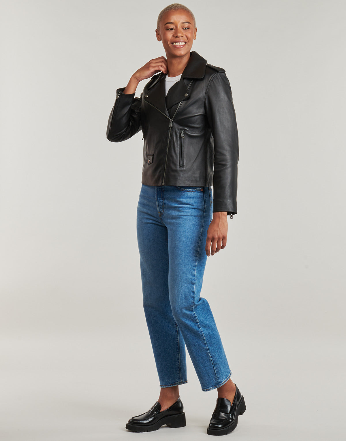 Giacca in pelle Donna Oakwood  LOULA  Nero