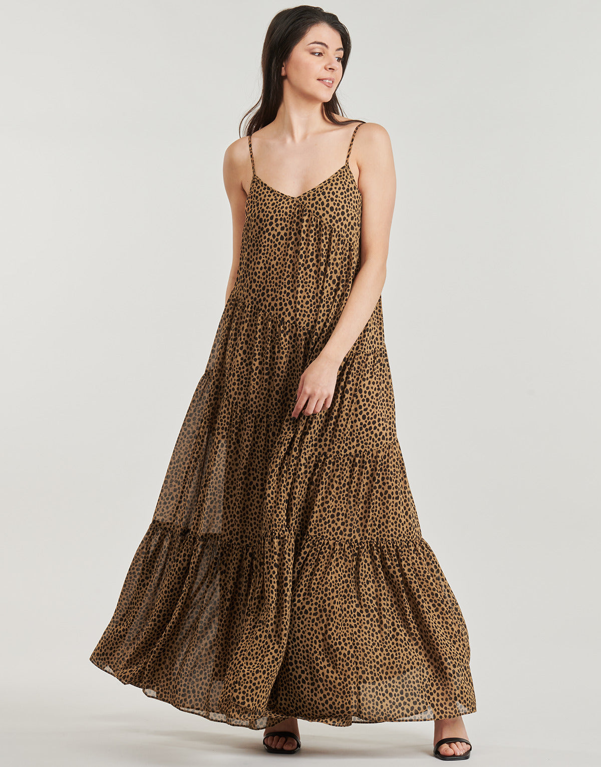 Abito lungo Donna MICHAEL Michael Kors MAXI TIERED SLIP DRESS Multicolore