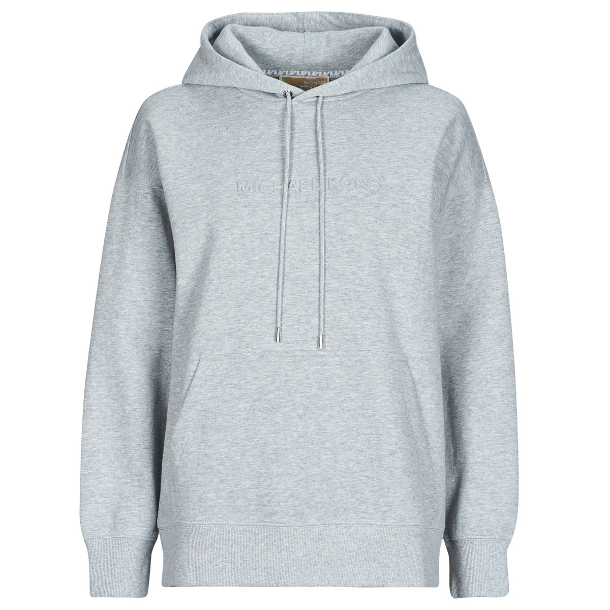Felpa Donna MICHAEL Michael Kors EMBOSSED LOGO HOODIE Grigio